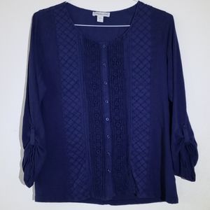 Womens size 14 dark blue blouse